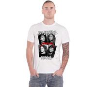 PlasticHead Metallica - Faces First Four Albums Camiseta (Blanco) Unisex Manga Corta, blanco, 60