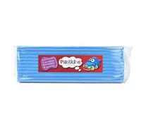 Plasticine Losa de un solo color, 400 g, azul fluro, arcilla de modelado para animadores profesionales y maquetas, fácil de moldear y moldear, hacer esculturas, modelos y animaciones de stop motion