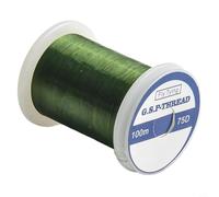 Plástico 75D Fly Tie Thread 100M Longitud para los fabricantes de moscas que requieren espesor uniforme y resistencia a la rotura confiable (verde oscuro)