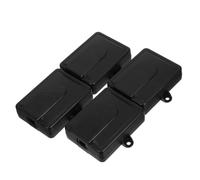 Plástico ABS Caja Eléctrica de Pared 4 Piezas Negra | Protección contra Vibraciones E Impactos, Instalación Sencilla, Diseño Moderno y Discreto, Carcasa para Componentes