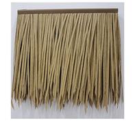 Plástico Artificial Falsa Paja Simulación Techo De Paja Antiguo Azulejo Fake Thatch PE Plástico A Prueba De Fuego Decoración Nongjia Casa De Madera Hecha Por El Hombre Para El Techo De Hierba(Yellow c