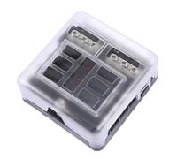 Plástico Base de Fusibles 100a 32v de 6 Vías M5 para Vehículos | Portafusibles de Circuito, Uso en Rv y Coches, Rendimiento Estable, Alta Temperatura