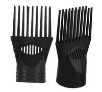 Plástico Boquilla de Peine Negro, 2 Piezas para Secador de Pelo