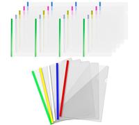 Plástico Carpeta De Archivos con Barra Deslizante, Regerly 20 Pieza a4 Encuadernadora De Barra Deslizante Cubiertas De Informe a4 Deslizante para Escuela Oficina Documentos Clasificación (5 Colores)