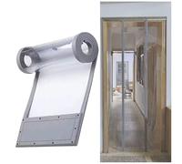 Plastico Cortinas de Tiras, Cortinas de Tiras para Puertas Exteriores Resistente al Viento Impermeable, Magnética Plastico Exterior Cortina Pvc Transparente Puerta Cierre Automático