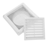 Plástico Cubierta de Ventilación PP Malla 100mm | Blanco, Instalación Rápida, para Conductos y Aberturas, Baño y Lavadero, Resistente Frágil