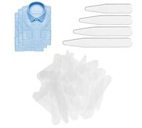 Plástico Cuello Camisa,200 Piezas Cuello de Plástico,Ballenas de Cuello de Camisa,Refuerzo de Huesos de Plástico de Cuello en 4 Tamaños,para Cuello de Camisa(Transparente)