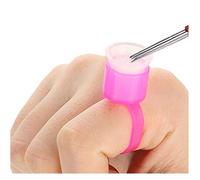 Plástico Desechables Para Tinta De Tatuaje, Tazas Desechables Del Anillo De La Tinta Del Tatuaje De Yuyte Con Maquillaje Permanente Del Tenedor Del Pigmento De La Esponja(rojo-02)