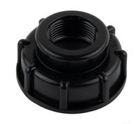 Plástico negro para tapa de tanque IBC S60x6 rosca gruesa negra (1) | Convierte la salida del tanque S60x6 en rosca hembra de 0.5 pulgadas, se adapta a tubos PPR y PVC, construcción de plástico