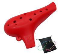 Plástico Ocarina Instrument 12 Agujeros Stl Ocarina 12-Hole Zelda Ocarina Instrument Easy Instrument para Niños, Principiantes (Rojo)