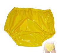 Plástico para Incontinencia para Adultos, Pantalones de Plástico con Control de Olores Incontinencia Calzoncillos Ropa Interior Impermeable LavableYellow,XL