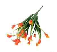 Plástico Para Mini Lotus De Seda Hermosa Simulación Lotus Home Office Herradura Lotus (Naranja)