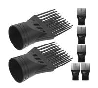 Plástico Peine Secador de Pelo Multifunción Negro 7 Piezas