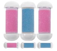 Plástico Rodillo de Repuesto para Pies, Rosa Azul 6 Piezas | Cabezales Exfoliantes para Aparato Estándar, Fácil de Sujetar, Diseño Ergonómico, Recambio de 6 Unidades