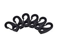 Plástico Shock Bungee Cuerda Ganchos de Cable 6 Piezas Nylon Gancho de Amarre para Barco Canoa Kayak Canotaje Accesorios Negro