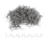 Plástico Soldadura Máquina 1000 Uds. Grapas onduladas S de 0,6mm para parachoques coche, Kit reparación grapadora plástico para carrocería, grapas precortadas