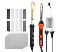 Plástico Soldadura Máquina Kit de pistola para soldar reparación parachoques coche, herramienta planchado con control temperatura, 50W/100W, soldadura plástico(Kit3)