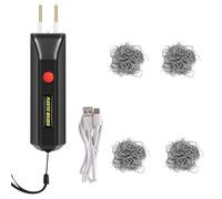 Plástico Soldadura Máquina Kit de soldadura de plástico inalámbrico con 200 grapas y carga USB-C. Grapadora de plástico a batería. Kit de herramientas para reparación de soldadura(Black-Kit)