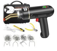 Plástico Soldadura Máquina Kit de soldadura de plástico inalámbrico de 200 W con grapadora caliente de 400/1200 piezas, recargable por USB, kit de reparación de parachoques.(One set of black)