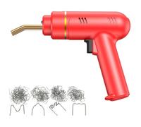 Plástico Soldadura Máquina Kit de soldadura de plástico inalámbrico de 200 W con grapadora caliente de 400/1200 piezas, recargable por USB, kit de reparación de parachoques.(Red)