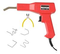 Plástico Soldadura Máquina Máquina de soldadura de plástico con grapadora caliente de 50 W, kit de reparación de parachoques de coche, pistola de grapas caliente(Plug with plier)