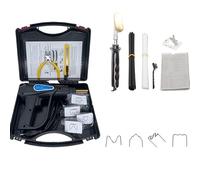 Plástico Soldadura Máquina Máquina de soldadura de plástico con grapadora caliente, kit de reparación de parachoques, soldador para reparación de plástico(Black Kit 1)