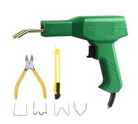 Plástico Soldadura Máquina Máquina De Soldadura De Plástico Con Grapadora Caliente, Kit De Reparación De Parachoques, Soldador Para De Plástico, Reparación Parachoques De Coche(Green 200PCS)