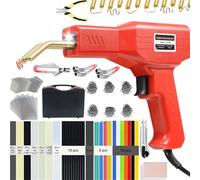 Plástico Soldadura Máquina Soldador de plástico 2 en 1 de 220 W/50 W,grapadora caliente, pistola de soldadura, kit de reparación de parachoques de coche(1325Pcs)