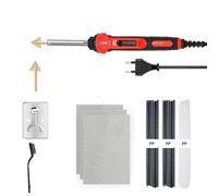 Plástico Soldadura Máquina Soldador eléctrico de 100 W para reparación de parachoques de PVC, herramienta de planchado de cuero de calentamiento rápido(S)