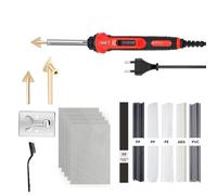 Plástico Soldadura Máquina Soldador eléctrico de reparación parachoques coche PVC 100W, herramienta planchado cuero calentamiento rápido(D)