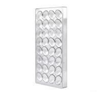 Plástico transparente duro para molde para manualidades de chocolate y dulces con material seguro para alimentos, ranuras suaves, diseño no interior y apto para lavavajillas (forma de huevo)