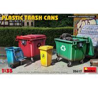 Plástico Trash Cans Diorama Accesorio 1 :3 5 Plástico Modelo Kit Miniart