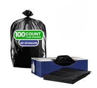 Plasticplace Black 42 Gallon Garbage Bag,40x46,1.5 Mil,75 Bags Per Case by Plasticplace