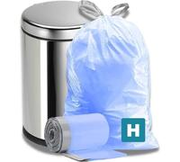 Plasticplace - Bolsas de basura a medida, compatibles con Simplehuman tamaño H (200 unidades), bolsas de basura azules con cordón para cerrar, 30-35 litros, 47 x 71 cm