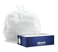 Plasticplace Bolsas de basura blancas de 4 galones, 0.5 mil, 250/caja