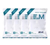 Plasticplace Bolsas de basura compatibles con paquetes Code M │ Bolsas de basura con cordón blanco de 12 galones/45 litros │ 21.5 x 30.7 pulgadas (paquete de 20 unidades)