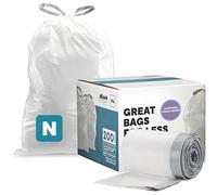 Plasticplace Bolsas de basura con cordón blanco con aroma a lavanda y vainilla suave, compatible con código N (200 unidades) 12-13 galones, 45-50 litros, 1.2 mil, 22.5 x 31.5 pulgadas