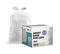 Plasticplace Bolsas de basura con cordón blanco con aroma a lavanda y vainilla suave, compatible con código Q (200 unidades) 13-17 galones, 25.2 x 32.7 pulgadas