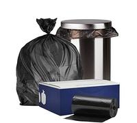 Plasticplace Bolsas de basura de 12 a 16 galones en rollos de 0.8 mil, 24 pulgadas de ancho x 32 pulgadas de alto, color negro, 500 unidades