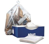 Plasticplace Bolsas de basura de 20-30 galones, 2.0 mil, 30 pulgadas de ancho x 36 pulgadas de alto, transparentes, caja de 100 unidades