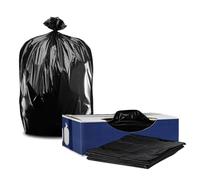 Plasticplace Bolsas de basura de 35 galones, 1.5 mil, 33 pulgadas de ancho x 48 pulgadas de alto, negras, caja de 100 unidades