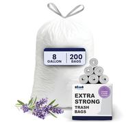 Plasticplace Bolsas de basura de 8 galones, 0.7 mil, con aroma a lavanda y vainilla suave, 22 x 22 pulgadas (200 unidades), color blanco