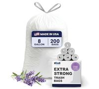 Plasticplace Bolsas de basura de 8 galones, 0.7 mil, con aroma a lavanda y vainilla suave, 22 x 22 pulgadas (200 unidades), color blanco