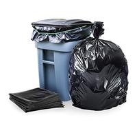Plasticplace T64155BK - Bolsas de basura negras resistentes de 64-65 galones para Toter │ 1.5 mil │ Bolsas de basura negras resistentes │ 50 x 60 pulgadas (25 unidades)