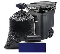 Plasticplace W65LDBTL12RL Bolsas de Basura de 64 galones para Toter, Negro, 100 count