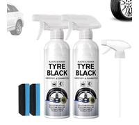 Plastics & Rubber Tyre Shine & Protector Spray, Tire Coating Liquid - Hydrophobic Tyre Dressing, Rubber Shine Spray, Long Lasting Protection for All Wheel and Tires Types (2pcs)