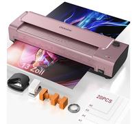 Plastificadora A3/A4 de 13 pulgadas con 20 láminas de plastificación, plastificadora en caliente y frío, ABS antiatascos, laminador 10 en 1 con cortador, recortador y redondeador de esquinas para