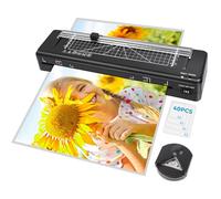 Plastificadora A3 Laminadora con 40 Bolsas de Plastificación A3 A4 A5 A6 con Incorporar cortador de papel, redondeador de esquinas, Laminadora en frío versátil para oficina, hogar y escuel
