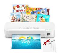 Plastificadora A4 4 en 1 NAHKZNY Máquina Laminadora con 15 Bolsas Plastificación para A4/A5/A6, Laminadora Térmica Caliente y Fría ABS Calentamiento Rápido Ideal para Oficina, Escuela y Hogar