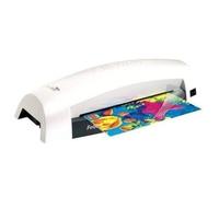 Plastificadora Fellowes Lunar 5715601/ hasta A4 y 80 Micras/ Blanca y Negra